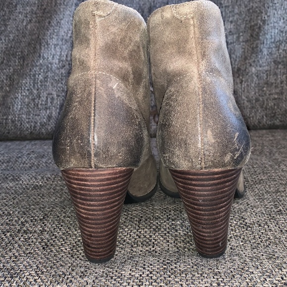 Indigo lace-up bootie beige nubuck leather size 11 - Picture 4 of 12